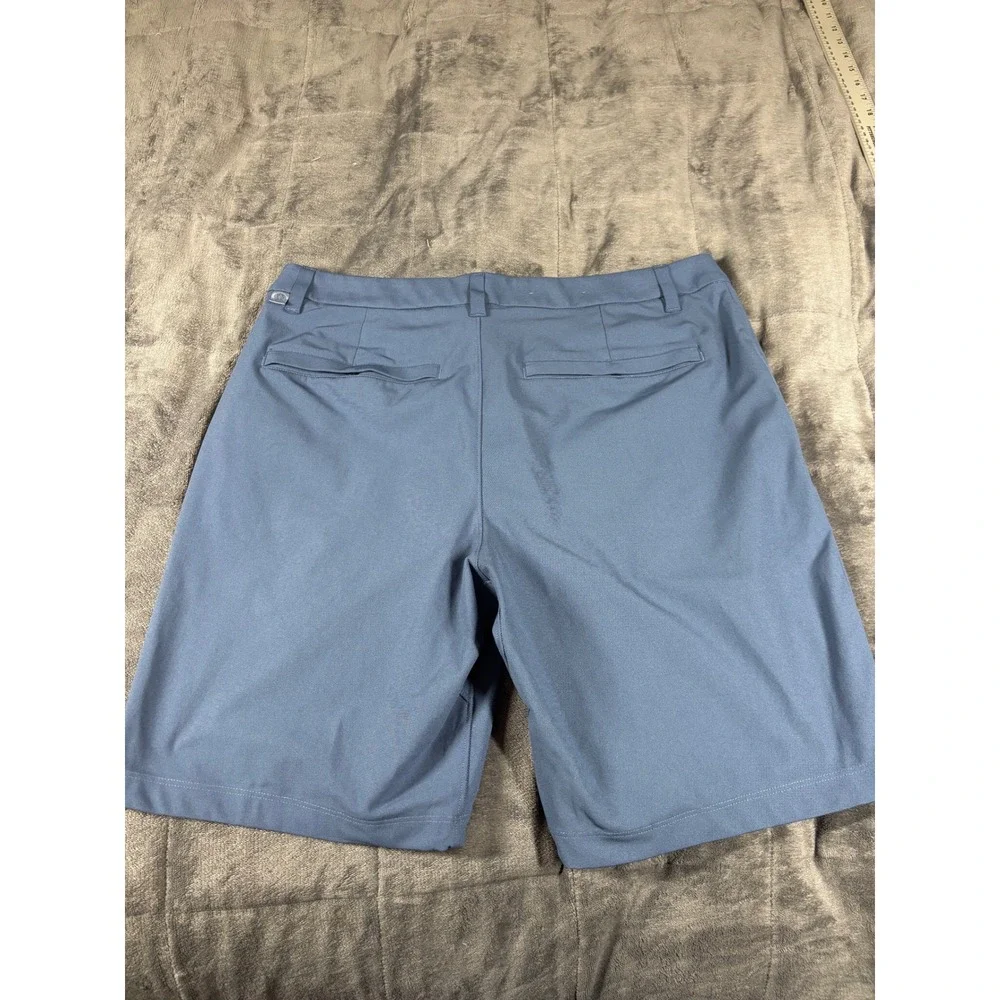 Lululemon Commission Shorts 33 Blue Gray Golf Commuter Technical Stretch LM7BMIS